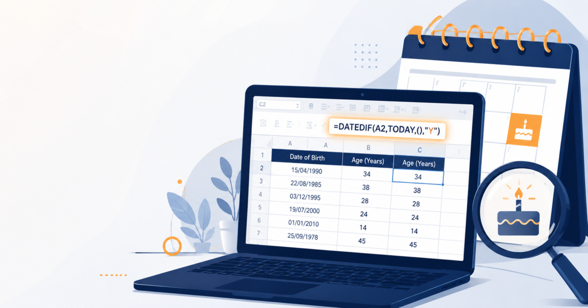 how to calculate age in Excel